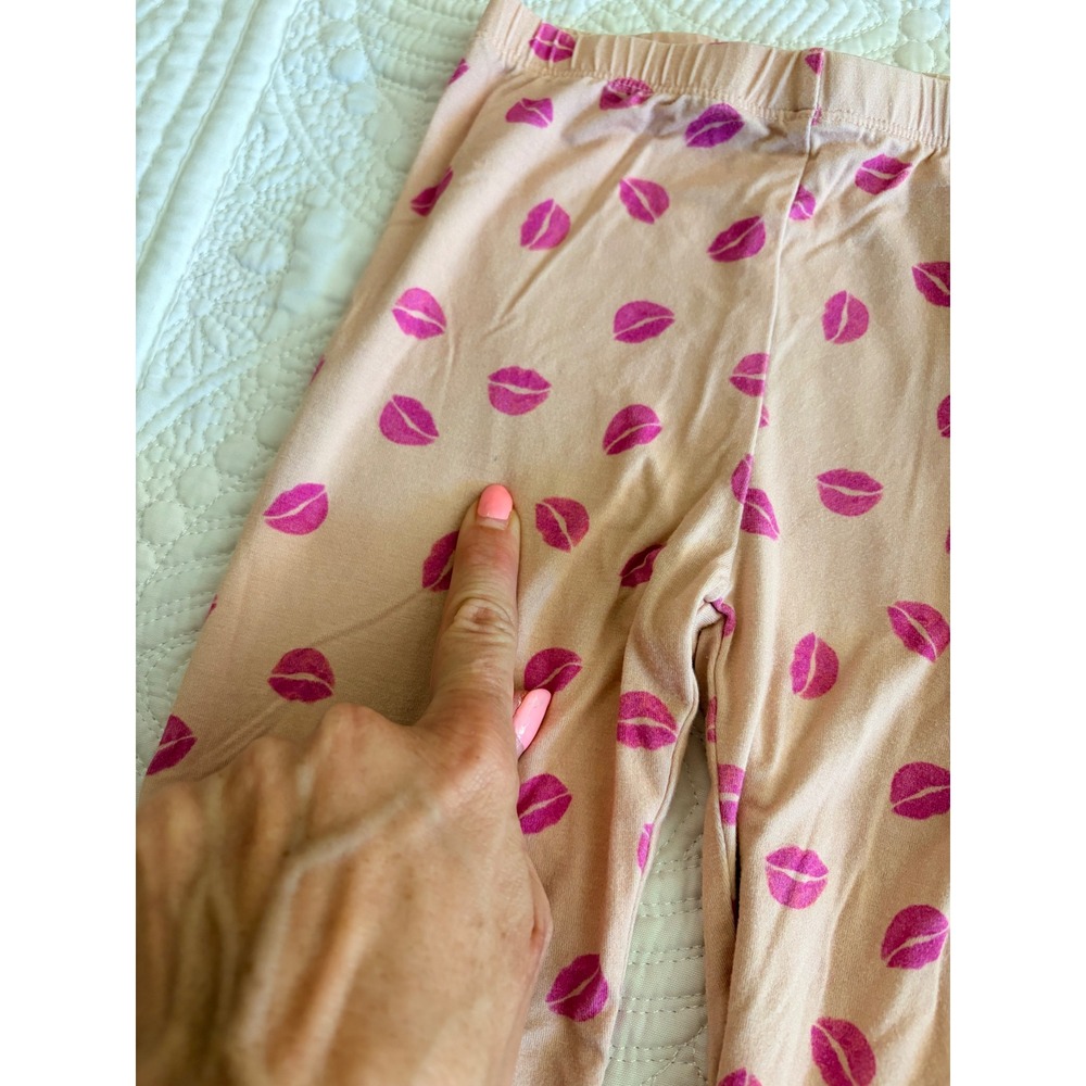 In My Jammers Girls Bamboo Pajamas Set Long Sleeve Kisses Size 4T - Picture 6 of 8